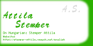 attila stemper business card